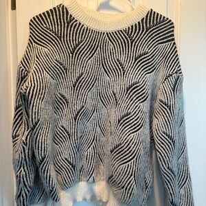 Funky blue & white sweater